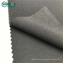 China wholesale high mesh 40 enzyme wash black double dot pa coating plain woven fusible dress interlining for fashion fabric